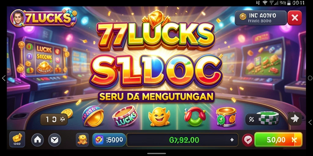 Screenshot gameplay 77LUCKS yang penuh warna dan menarik