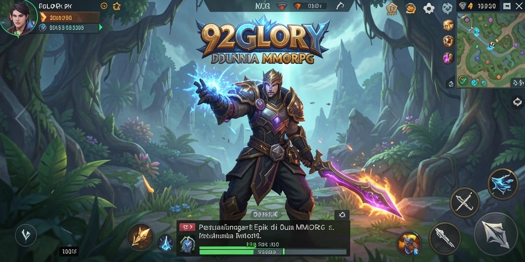 Tampilan gameplay mendebarkan dalam 92GLORY.