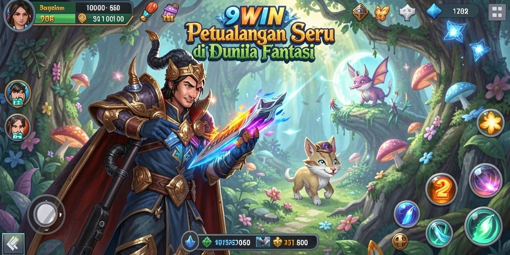 Tampilan gameplay 9WIN yang mendebarkan dan penuh aksi di dunia fantasi.