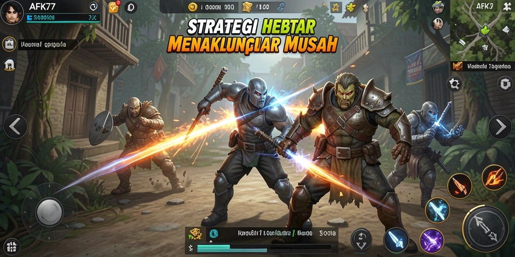 Tampilan gameplay AFK77 dengan strategi seru dan karakter unik.
