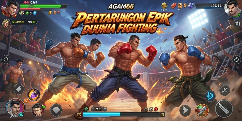 Tampilan gameplay seru AGAM66 yang menampilkan pertarungan intens.