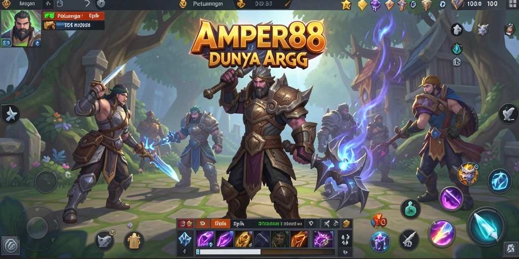 Tangkapan layar dari gameplay ARPG yang mendebarkan di AMPER88.