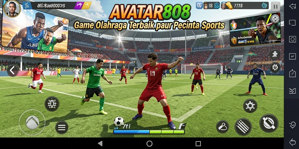 Screenshot gameplay AVATAR808 yang menampilkan aksi olahraga mendebarkan.