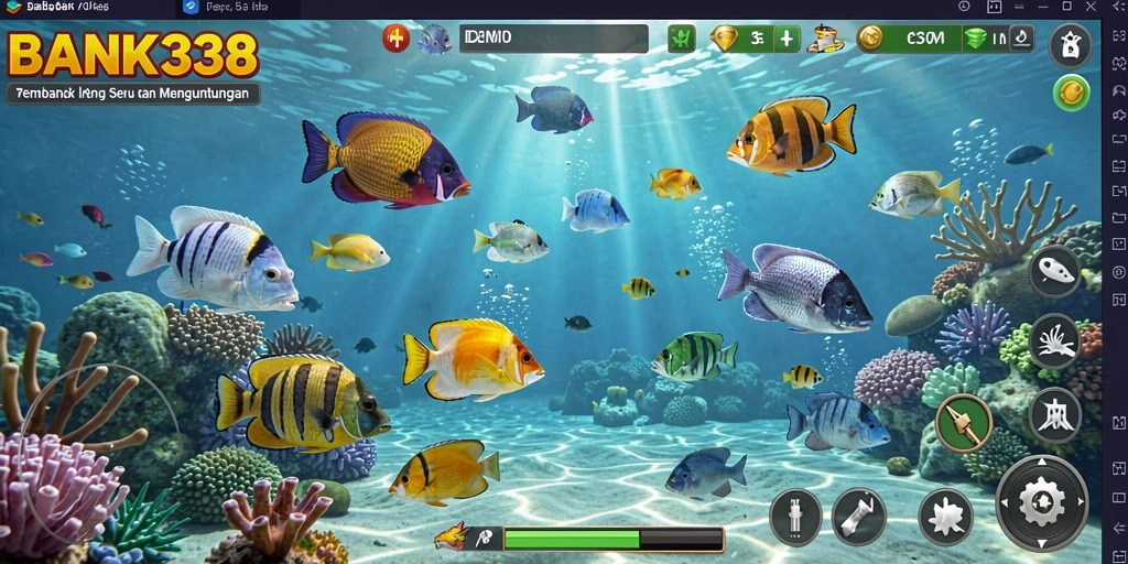 Screenshot BANK338 yang menunjukkan serunya gameplay Tembak Ikan.