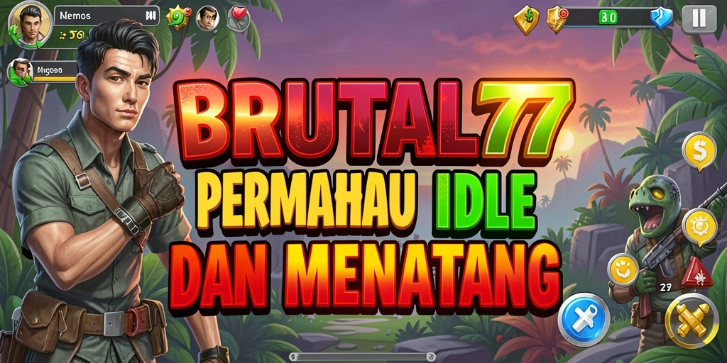 Tampilan gameplay BRUTAL77 yang menarik dan penuh warna.