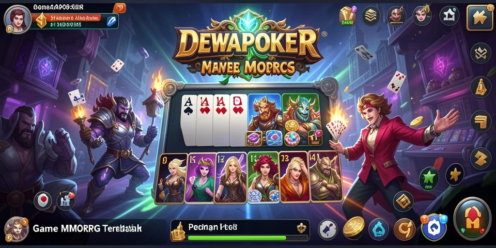 Screenshot gameplay seru DEWAPOKER yang menunjukkan pertarungan epik.
