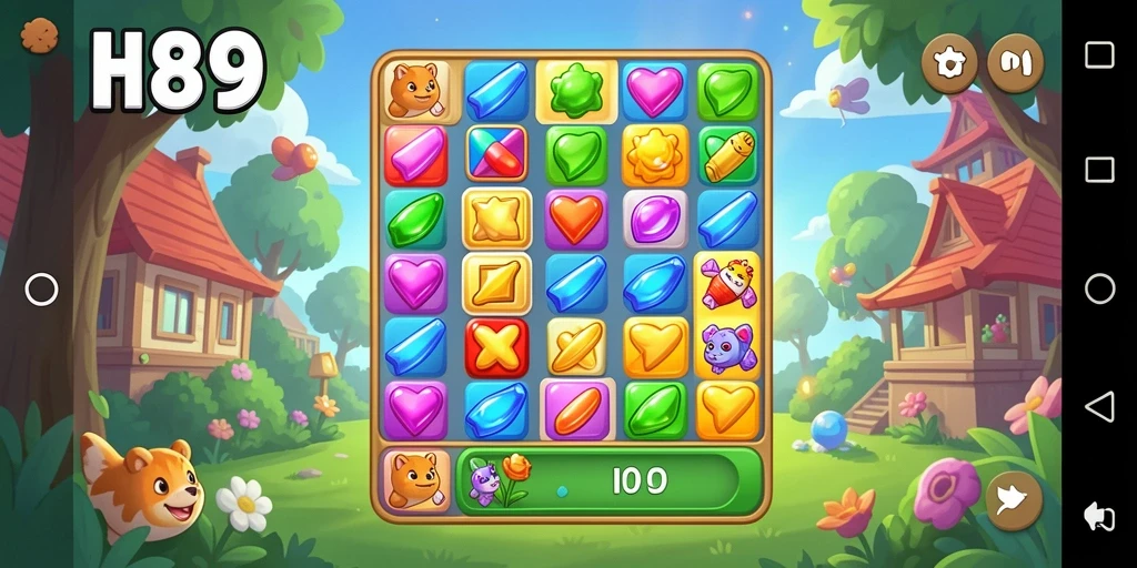 Tampilan gameplay H89 yang menarik dan penuh warna.