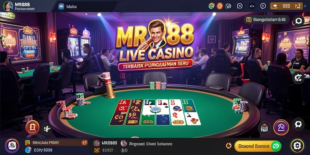 Tampilan dari gameplay Live Casino yang menarik dan interaktif di MR888.