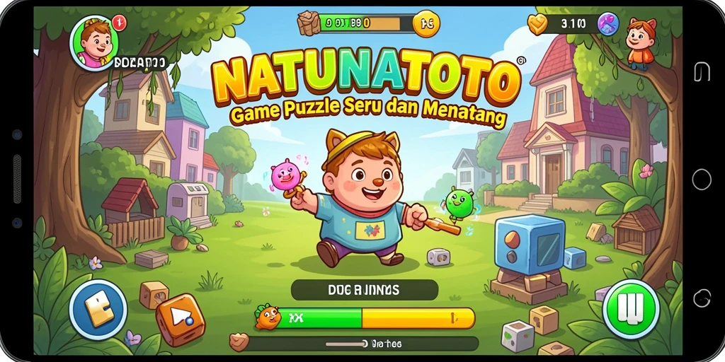 Tampilan gameplay NATUNATOTO yang seru dan menarik.