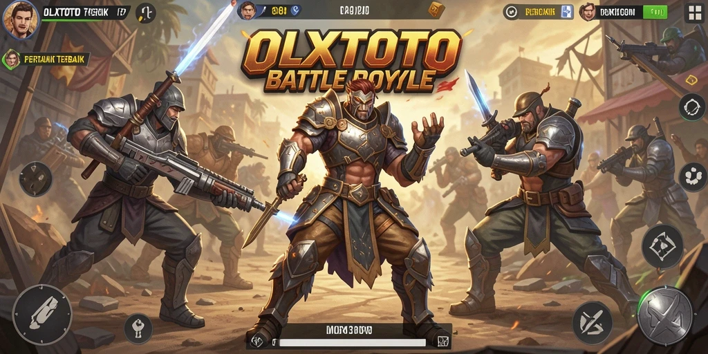 Tampilan gameplay seru dalam pertarungan Battle Royale OLXTOTO.