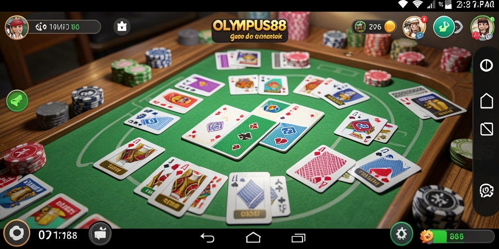 Tampilan gameplay seru Gaple dengan OLYMPUS88.