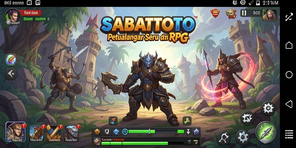 Screenshot gameplay SABATOTO menampilkan aksi petualangan RPG yang mendebarkan.