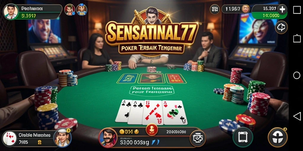 Tampilan menarik dari gameplay poker SENSATIONAL77
