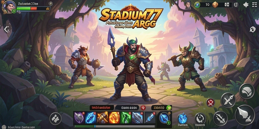 Tangkapan layar gameplay STADIUM77 yang menampilkan aksi seru dalam petualangan ARPG.