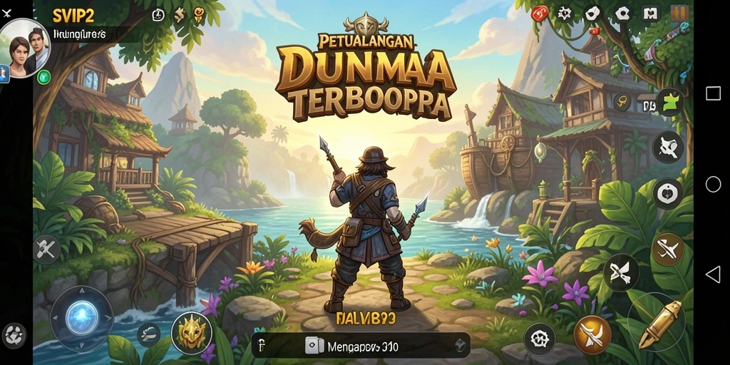 Tampilan gameplay SVIP2 saat menjelajahi dunia terbuka yang luas