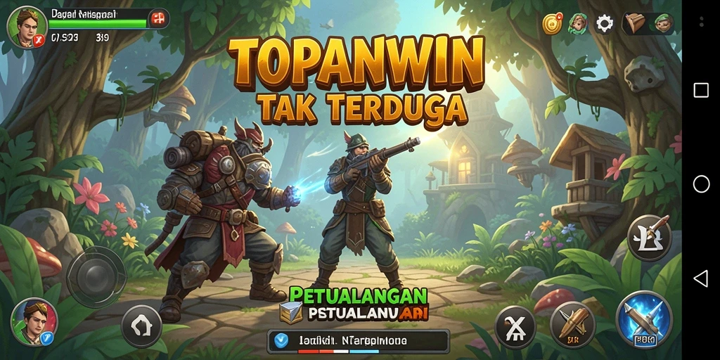Tangkapan layar utama TOPANWIN yang menampilkan gameplay petualangan yang seru.