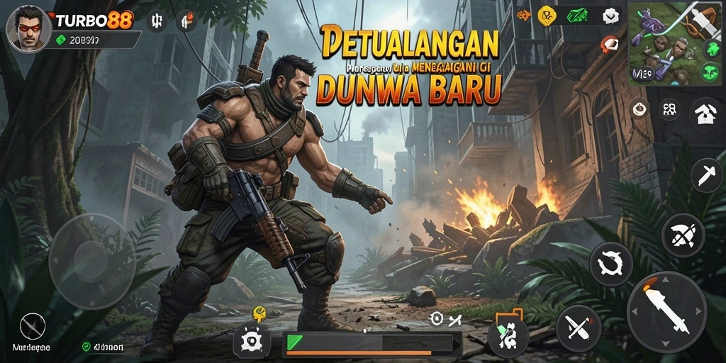 Screenshot TURBO88 menunjukkan gameplay petualangan yang mendebarkan.