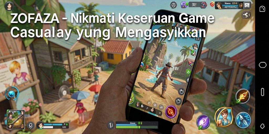 Tampilan gameplay menarik dari ZOFAZA yang penuh warna.